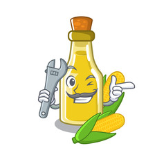 Wall Mural - Mechanic corn oil in the character shape