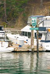 Canvas Print - USA, WA, San Juan Island. Dock at Prevost Harbor, Stuart Island