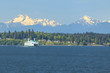 Washington State Ferry, Edmonds to Kingston, Olympic Mountains, Puget Sound, Washington State
