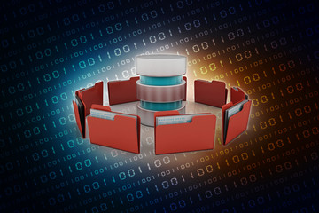 Poster - 3d rendering Documents copying one file to another