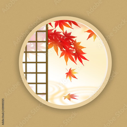 紅葉 秋 和風 和柄 紅葉狩り 和風背景 和柄背景 Stock Illustration Adobe Stock