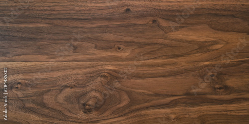 Cuadros en Lienzo Black walnut wood texture from two boards oil finished