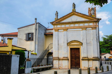 Poster - Monselice, Italy - July, 14, 2019: Catholic cathidral in Monselice, Italy