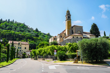 Poster - Arka Petrarka, Italy - July, 14, 2019: Catholic cathidral in Arka Petrarka, Italy