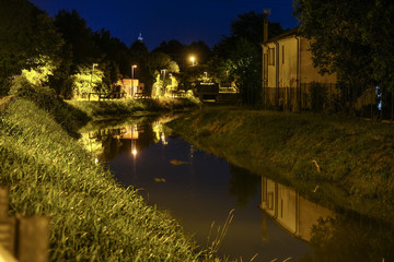 Wall Mural - Landscape with the image of night Italy