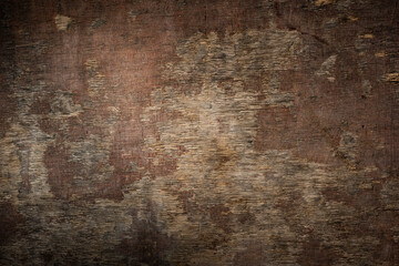 Wall Mural - dark brown wood texture with scratches as background