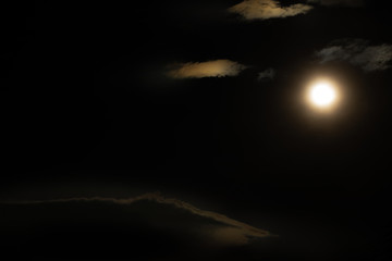 Wall Mural - Moon light behind cloud