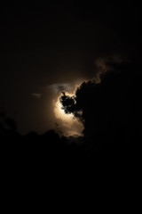 Wall Mural - Moon light behind cloud