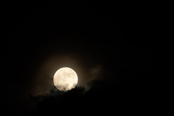 Wall Mural - Moon light behind cloud