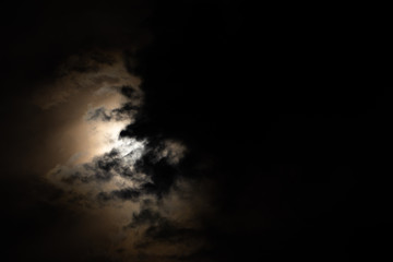 Wall Mural - Moon light behind cloud