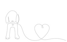 Puppy Beagle Dog Love Vector Illustration
