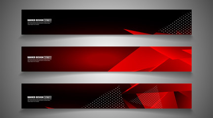 Wall Mural - set the triangle background light header banner. abstract composition of 3d triangles. modern geomet