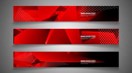 set the triangle background light header banner. abstract composition of 3d triangles. modern geomet