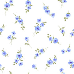 Wall Mural - Seamless vector pattern of a beautiful flower,