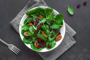 Poster - Salad with pecan nuts and dry cranberries