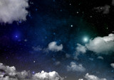 Fototapeta Niebo - galaxy in a free space. 3D rendering