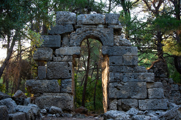 Wall Mural - old greek town Phaselis. Coast near Kemer, Antalya, Turkey.