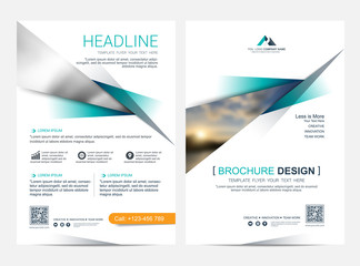 Wall Mural - brochure or flyer layout template, annual report cover design background