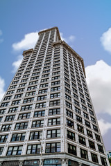 Canvas Print - The old Smith Building in Seattle, the first skyscraper in the city