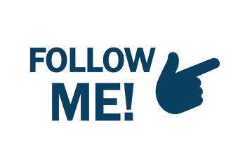 Poster - Follow me icon with hand – stock vector