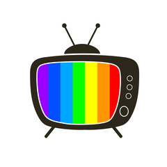 Poster - Retro tv icon – stock vector