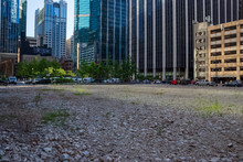 Large Gravel Unused Lot In Chicago Loop Near Franklin & Washington Streets