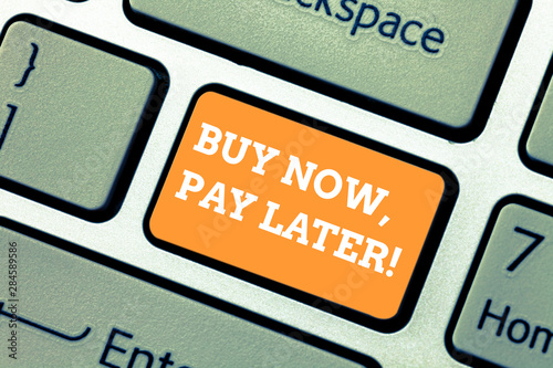 Cuadros en Lienzo Writing note showing Buy Now Pay Later