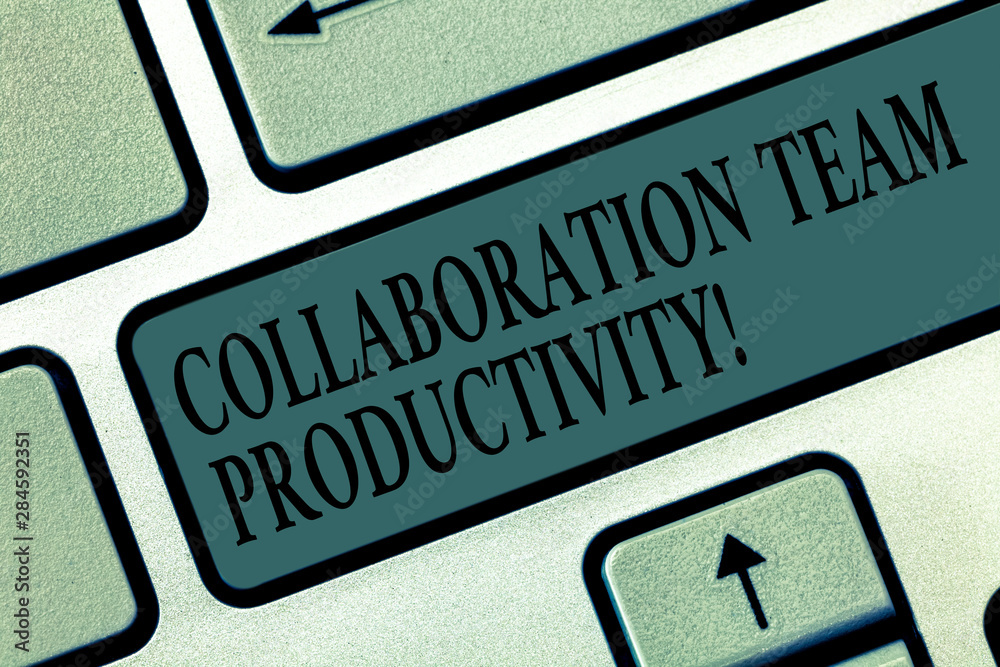 Word writing text Collaboration Team Productivity. Business concept for ...