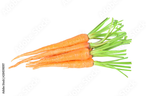 Fotomural baby carrot on white background