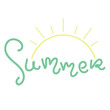 © Yana - Summer lettering logo decoration greetings card template