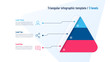 © rikkyal - Vector infographic template in the shape of triangle, pyramid divided by 3 parts