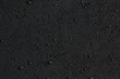 dark gray waterproof hydrophobic flat cloth closeup with rain drops background