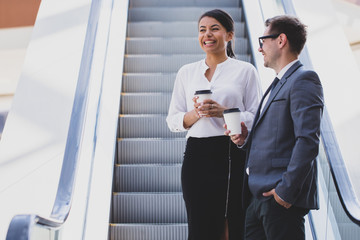 Business people with coffee