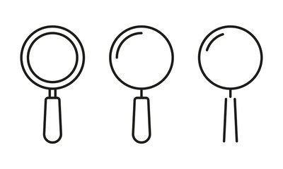 Poster - Magnify line icon. Search and find symbol. Magnifier or Magnifying glass logo. Vector illustration.