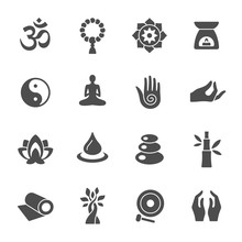 Meditation Yoga Retreat Vector Icons