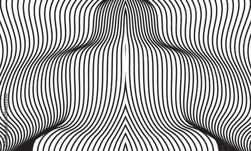 Thin line pattern with irregular halftone waves