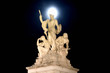 statue in rome italy with full moon 