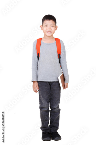 kid holding backpack