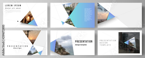 Fotografía The minimalistic abstract vector layout of the presentation slides design business templates