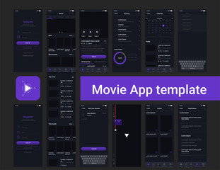 Movie streaming app ui template