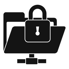 Poster - Secured folder icon. Simple illustration of secured folder vector icon for web design isolated on white background