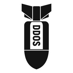 Poster - Dos hacker bomb icon. Simple illustration of dos hacker bomb vector icon for web design isolated on white background