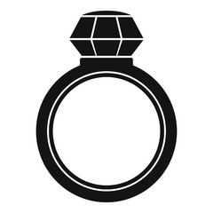 Poster - brilliant ring icon. simple illustration of brilliant ring vector icon for web design isolated on wh