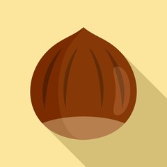 Sticker - Hazelnut icon. Flat illustration of hazelnut vector icon for web design