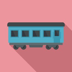 Canvas Print - Passenger wagon icon. Flat illustration of passenger wagon vector icon for web design