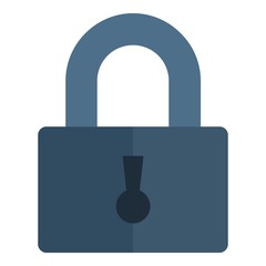 Aufkleber - steel padlock icon. flat illustration of steel padlock vector icon for web design