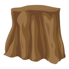 Poster - wild tree stump icon. cartoon of wild tree stump vector icon for web design isolated on white backgr