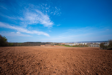 Sticker - spring plowed fields for agriculture