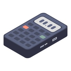 Poster - Calculator icon. Isometric of calculator vector icon for web design isolated on white background
