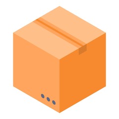 Poster - Carton box icon. Isometric of carton box vector icon for web design isolated on white background